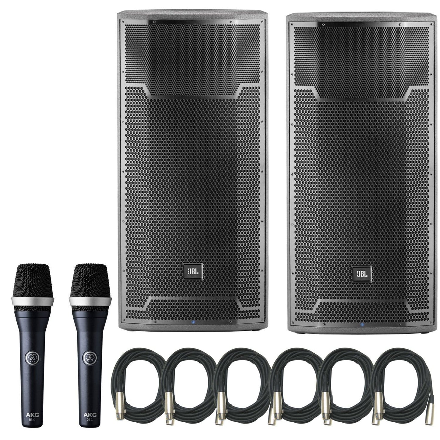 JBL PRX735 3-Way Powered Speakers with 2x AKG D5C - PSSL ProSound and Stage Lighting