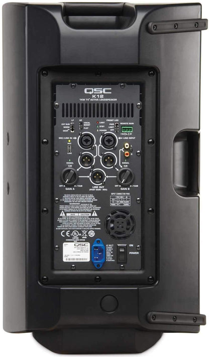 QSC K12 Powered Speakers with Ultimate TS100 Stands & Totes - PSSL ProSound and Stage Lighting