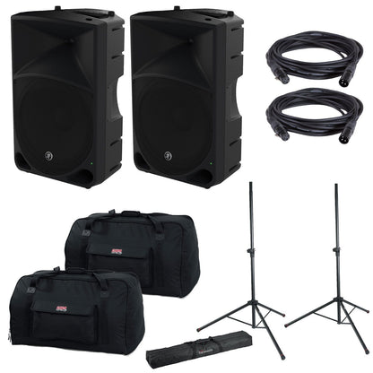 Mackie Thump 15 Powered Speakers (2) with Gator Stands & Totes - PSSL ProSound and Stage Lighting