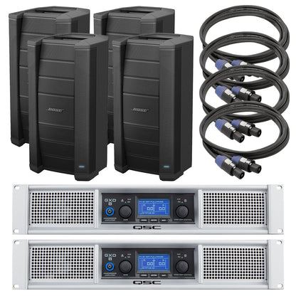 Bose F1 Model 812 Passive Speakers 4-Pack with GXD-8 Amps & Speakon Cables - PSSL ProSound and Stage Lighting