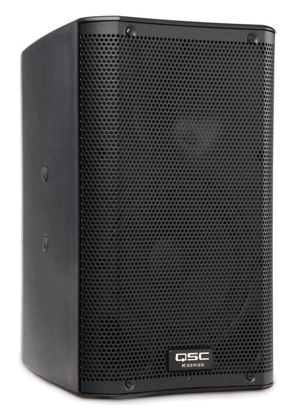 QSC K8 8-Inch Powered Speakers with Totes & Gator Stands - PSSL ProSound and Stage Lighting