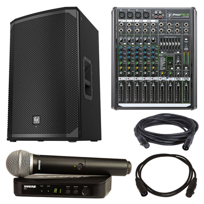 Electro-Voice EKX-15P Speaker with Shure BLX24-PG58 & Mixer - PSSL ProSound and Stage Lighting