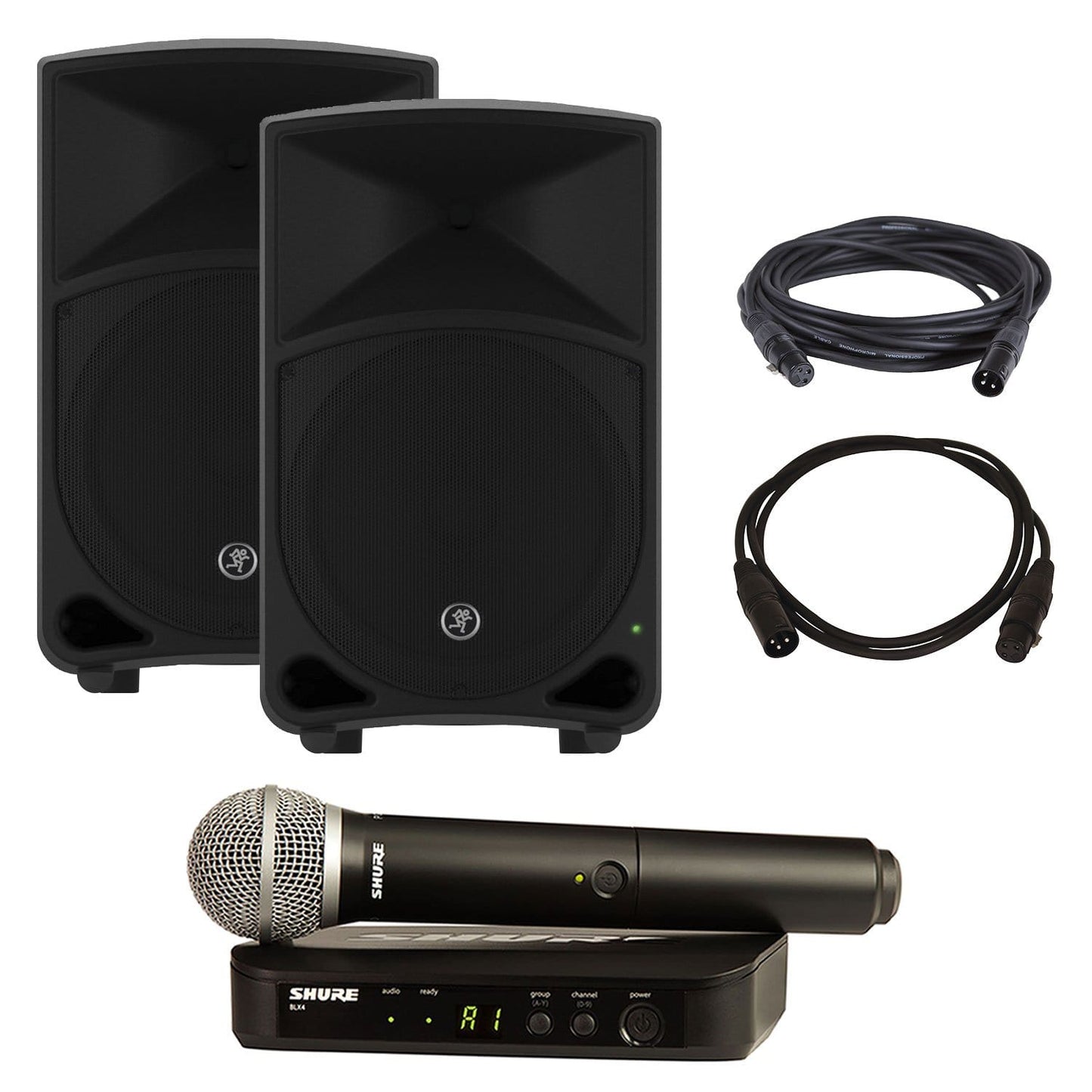 Mackie Thump12 Speakers Pair with Shure BLX24-PG58 - PSSL ProSound and Stage Lighting