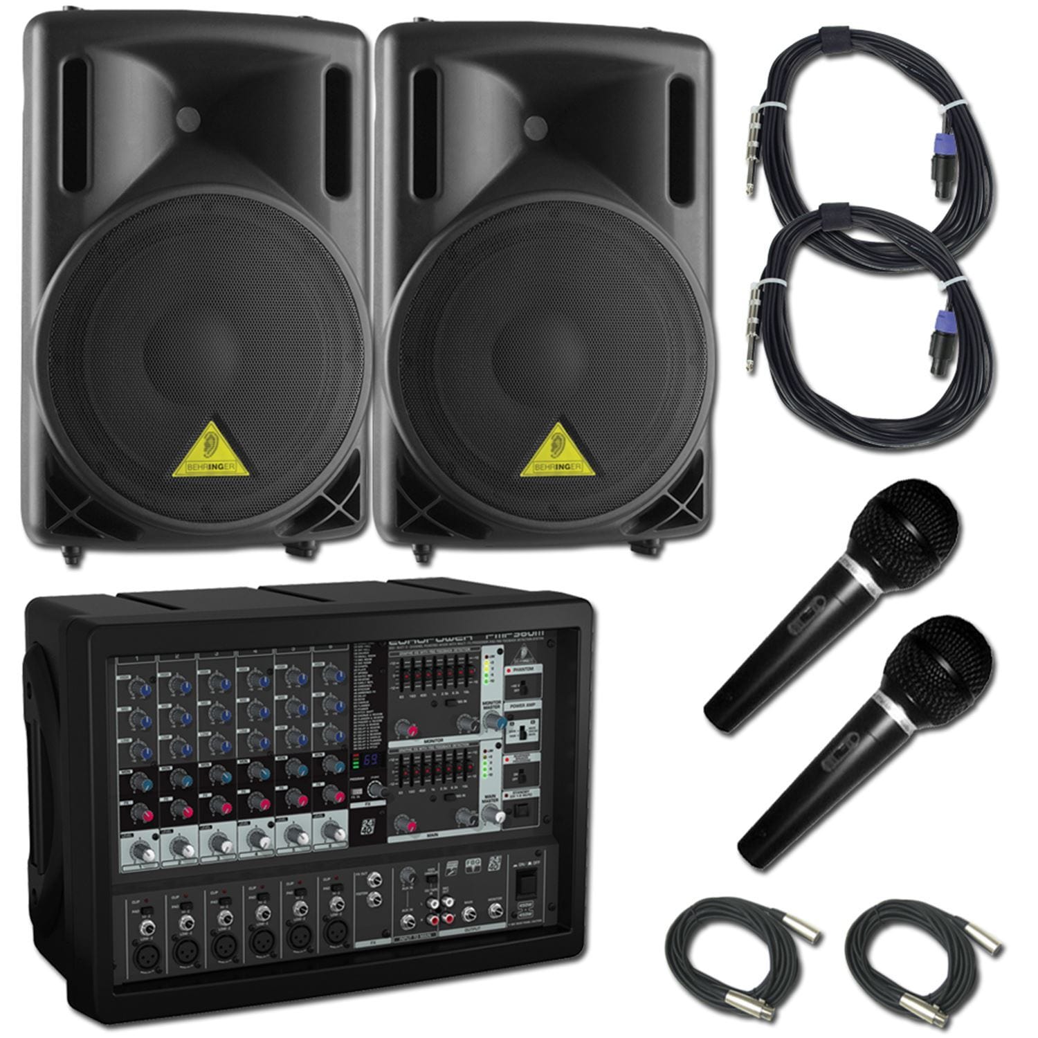 PA System With Powered Mixer, Speakers & Mics - PSSL ProSound and Stage Lighting