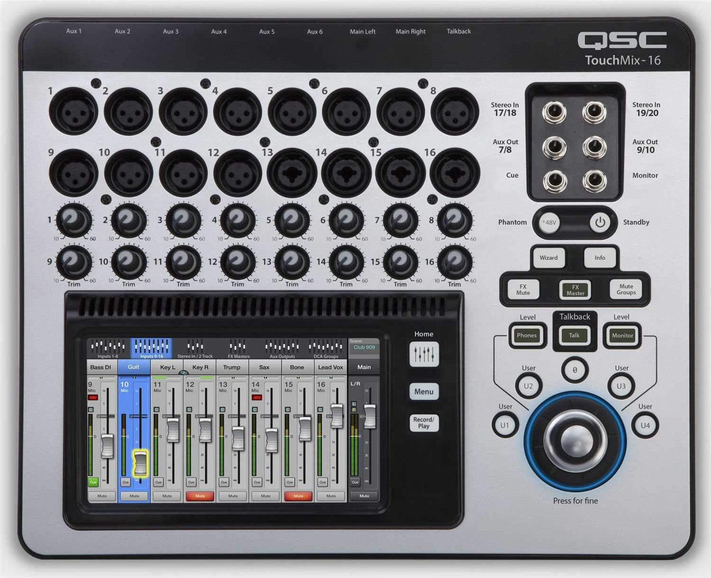 QSC K10.2 Speakers (2) & TouchMix-16 Mixer with Shure BLX24-PG58 Wireless - PSSL ProSound and Stage Lighting