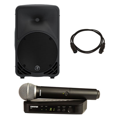 Mackie SRM350v3 Speaker with Shure BLX24-PG58 Mic - PSSL ProSound and Stage Lighting