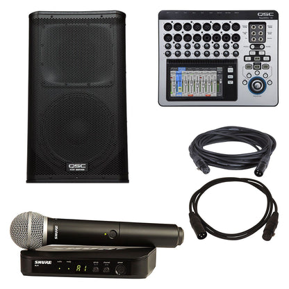 QSC KW122 Speaker & TouchMix-16 Mixer with Shure BLX24-PG58 - PSSL ProSound and Stage Lighting