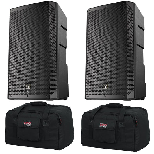 Electro Voice ELX200-12P 12-inch Powered Speaker Pair with Gator Totes - PSSL ProSound and Stage Lighting