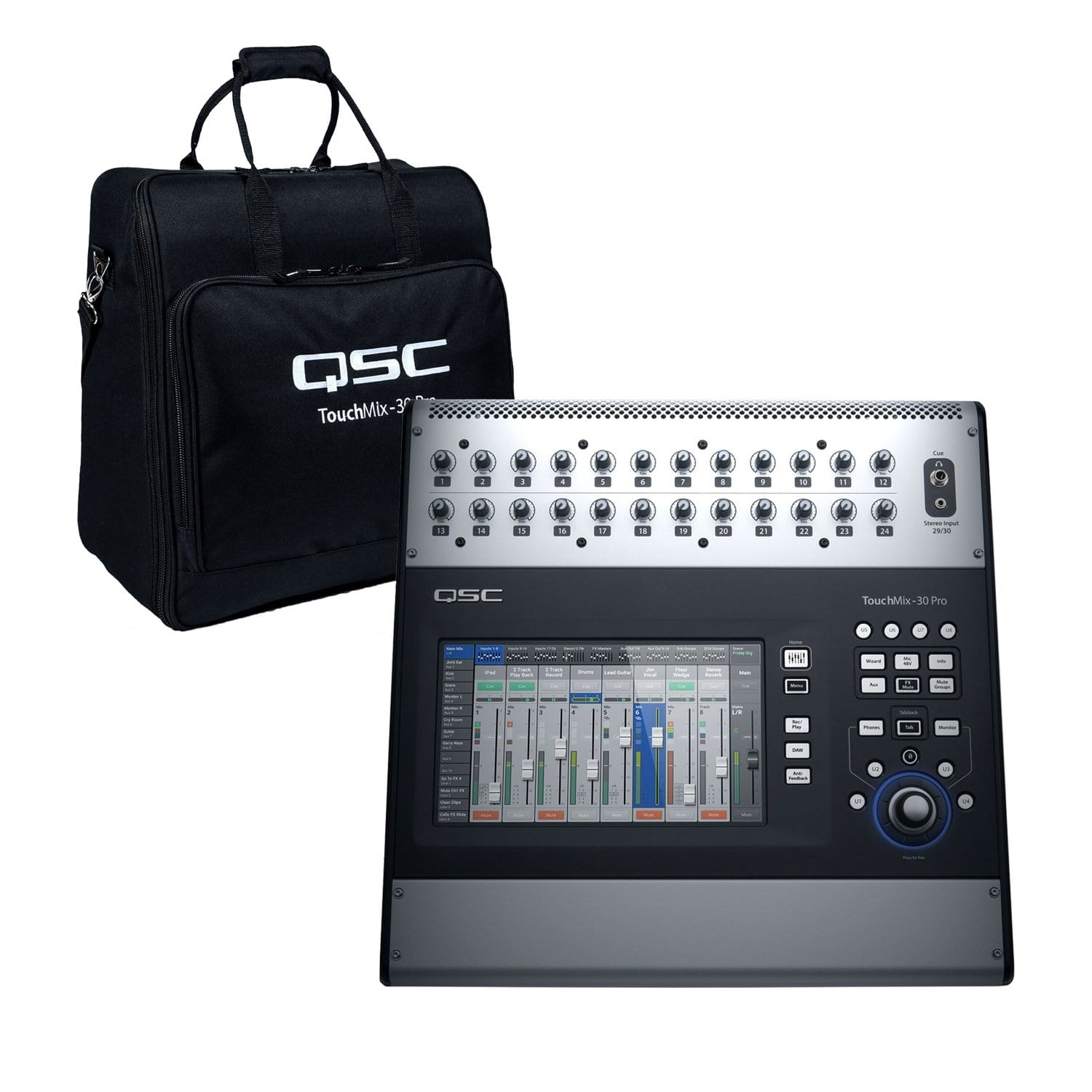 QSC TouchMix 30 Pro Digital Mixer & Tote Bag - PSSL ProSound and Stage Lighting