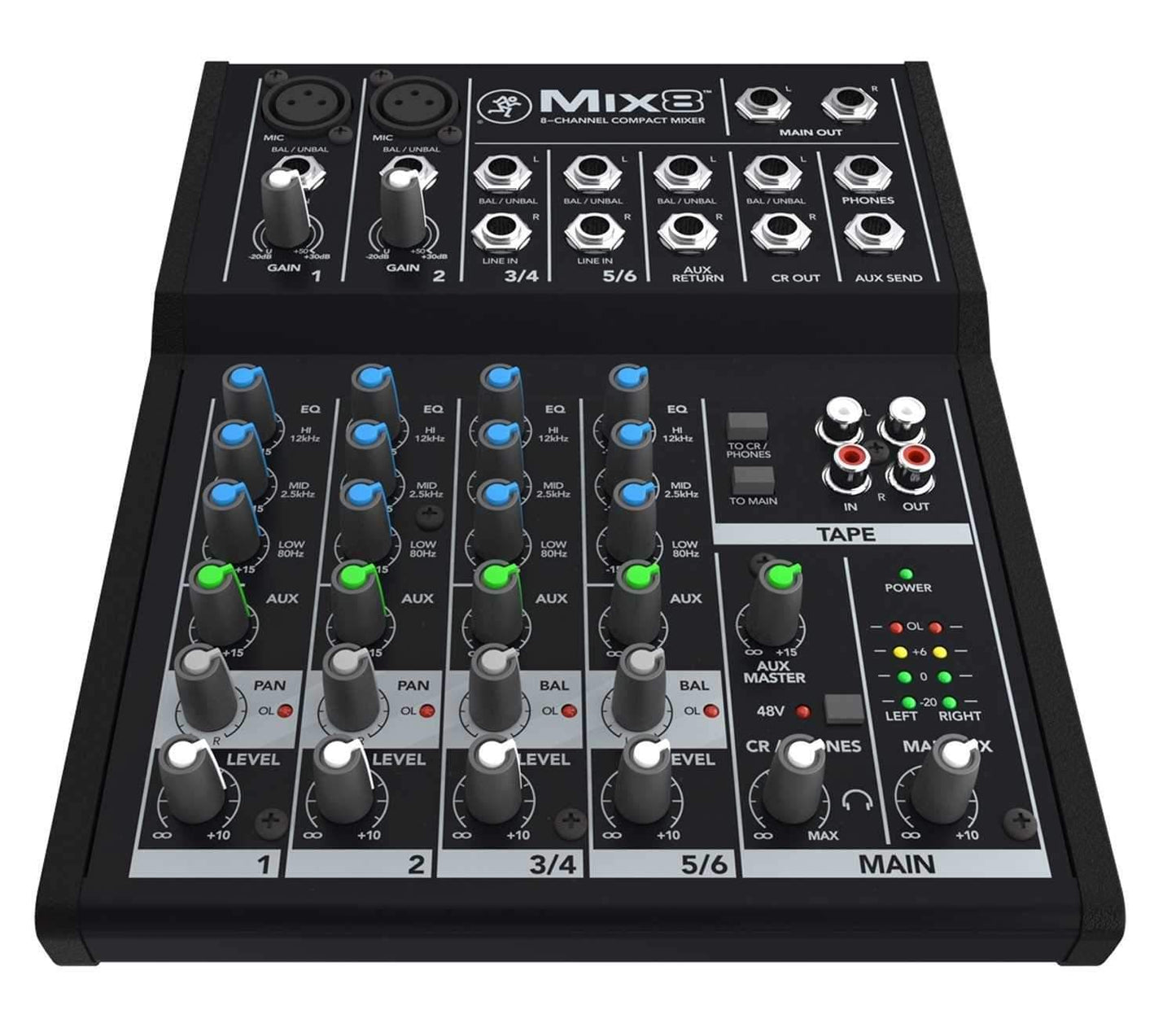 Mackie Mix8 8-Channel Compact Mixer with Gator Bag - PSSL ProSound and Stage Lighting