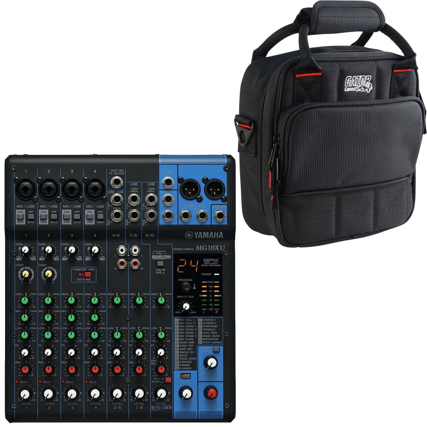 Yamaha MG10XU USB 10-Channel Mixer with Gator Bag - PSSL ProSound and Stage Lighting