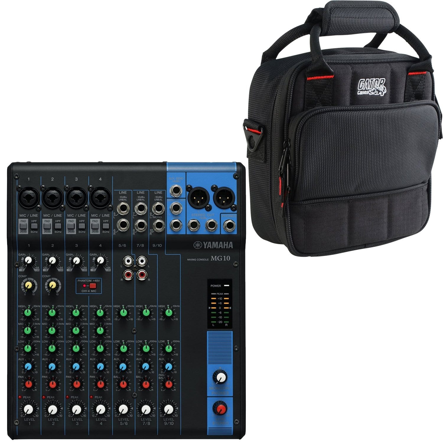 Yamaha MG10 10-Channel Analog Mixer with Gator Bag - PSSL ProSound and Stage Lighting