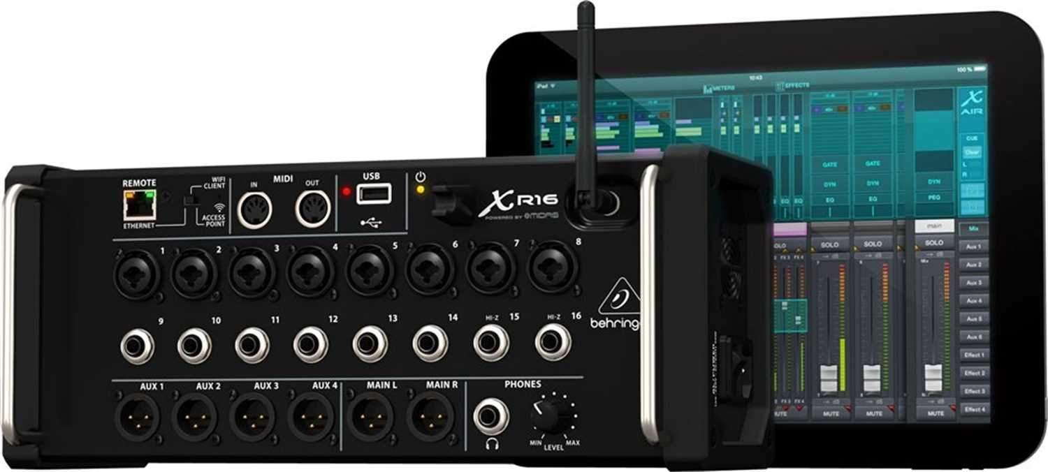 Behringer X Air XR16 16-Input Digital Mixer with Gator Bag - PSSL ProSound and Stage Lighting