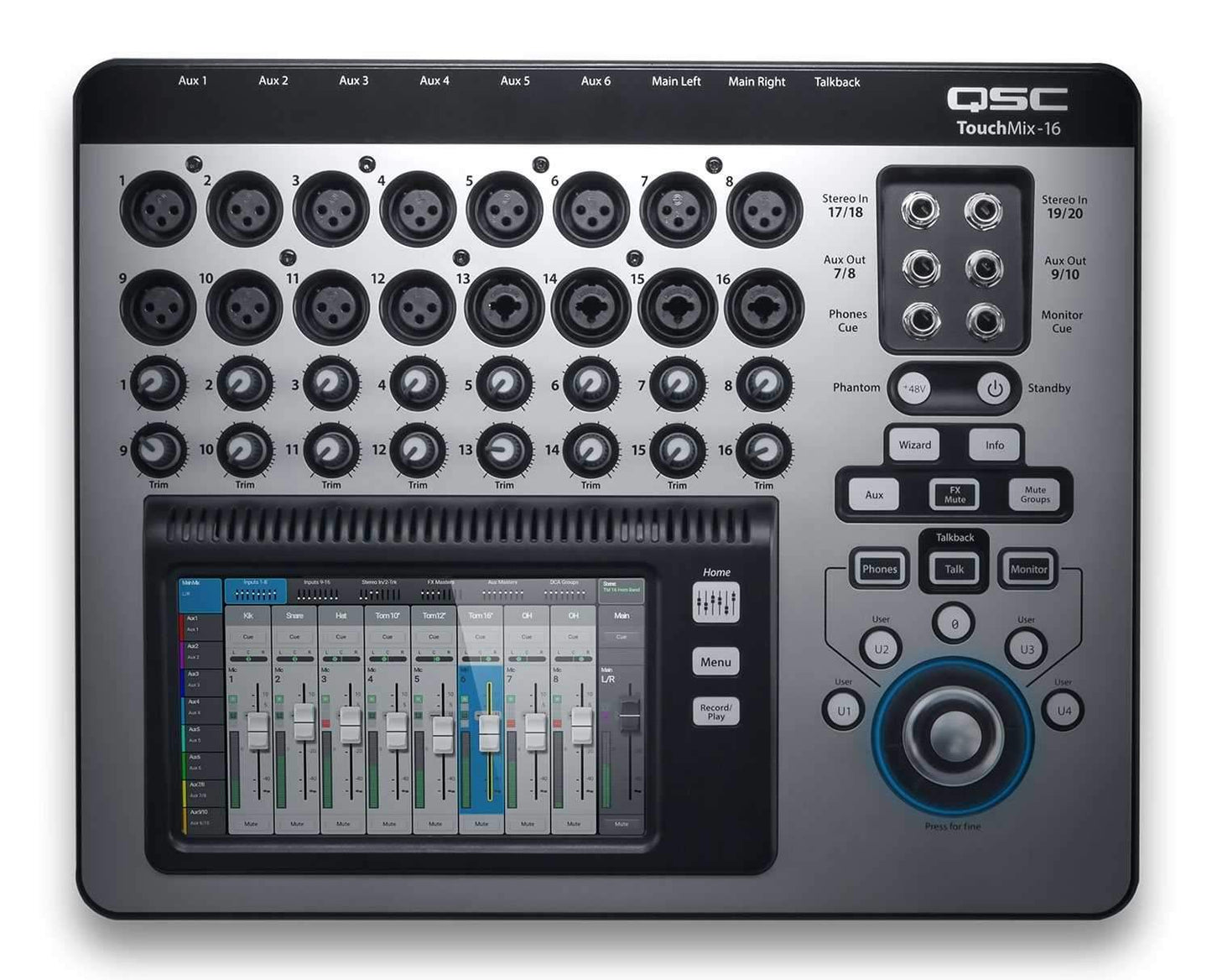 QSC TouchMix-16 20-Channel Digital Mixer with Gator Waterproof Case - PSSL ProSound and Stage Lighting