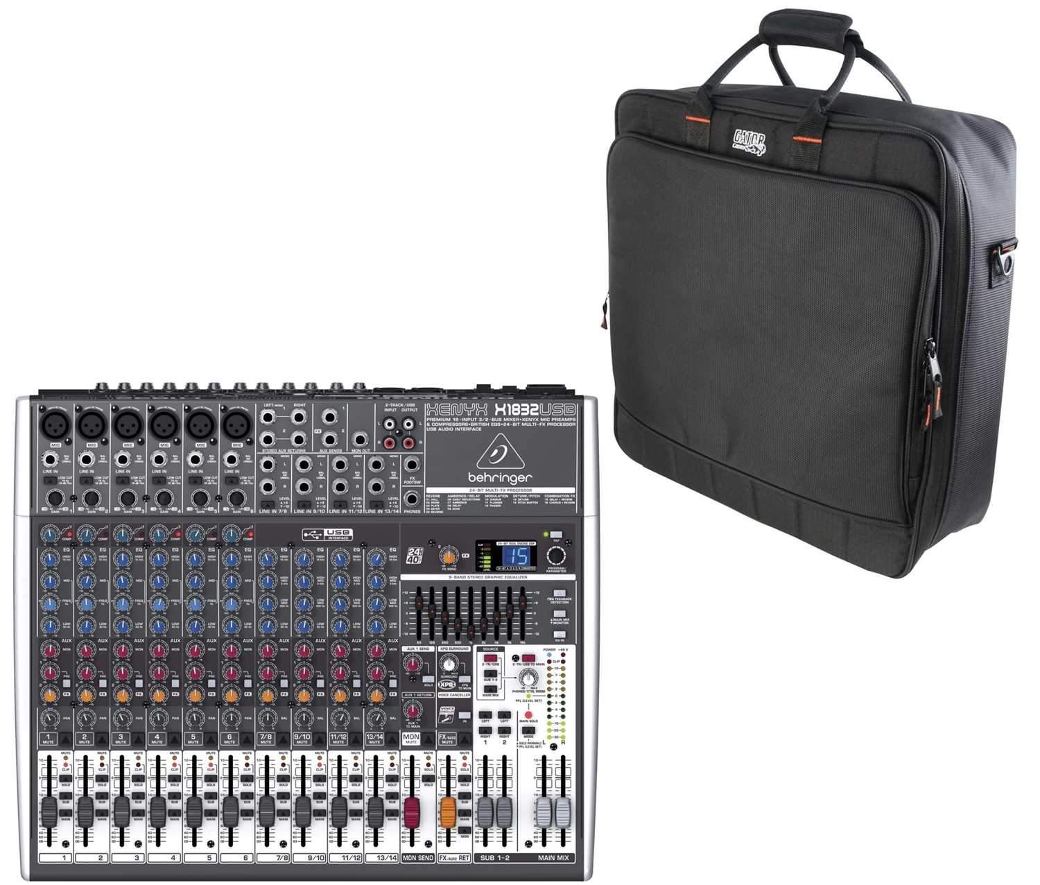 Behringer Xenyx X1832USB 18-Input Mixer with Gator Bag - PSSL ProSound and Stage Lighting