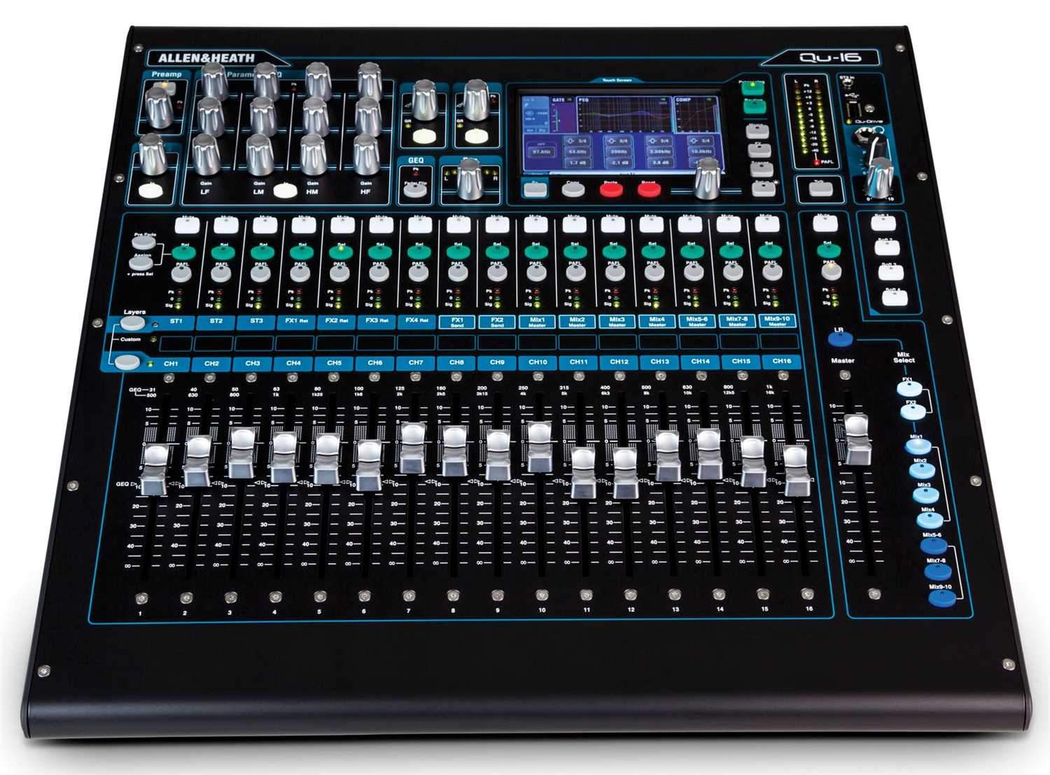 Allen & Heath QU-16C 16-Channel Digital Mixer with Gator Bag - PSSL ProSound and Stage Lighting