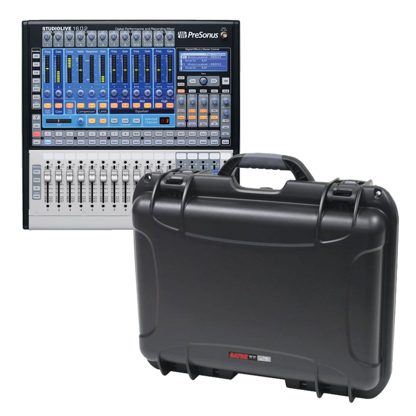 PreSonus StudioLive 16.0.2 USB Digital Mixer with Gator Waterproof Case - PSSL ProSound and Stage Lighting