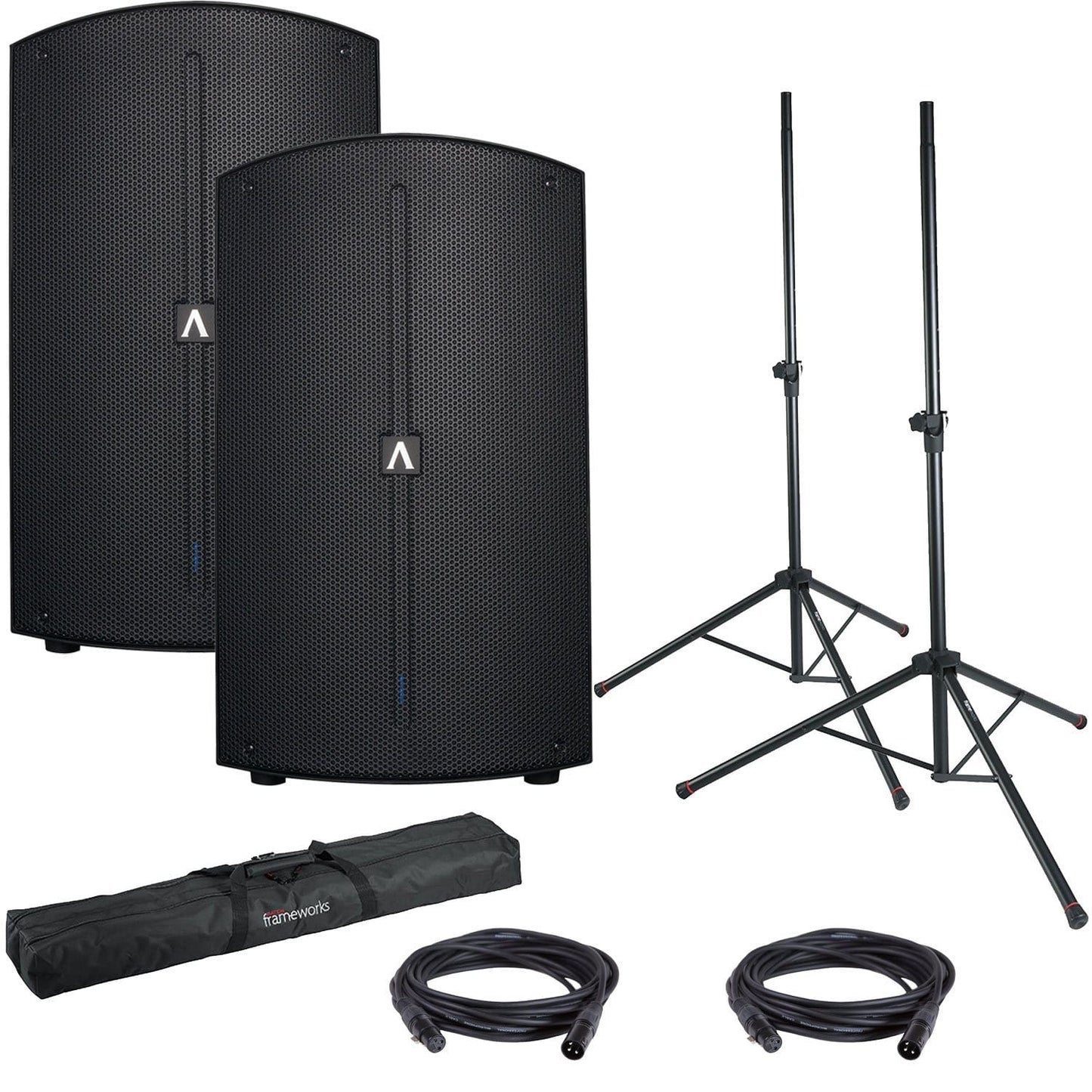 Avante A12 12-Inch Powered Speakers with Gator Stands - PSSL ProSound and Stage Lighting