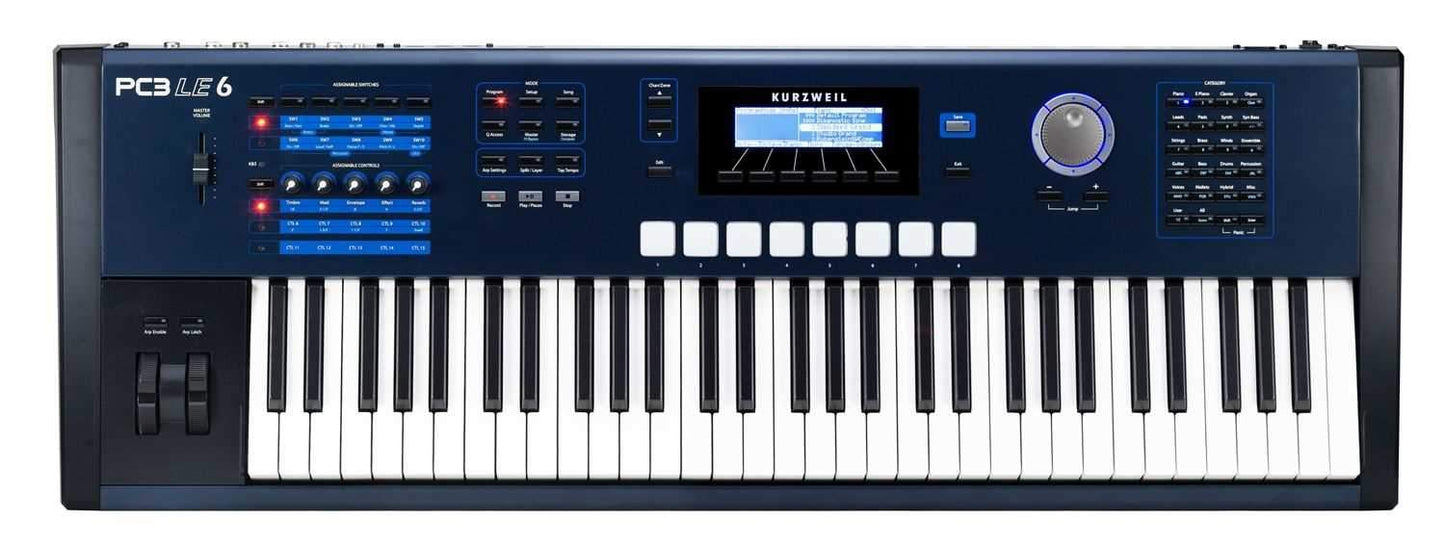 Kurzwell PC3LE6 61 Note Semi-Weighted Keyboard - PSSL ProSound and Stage Lighting