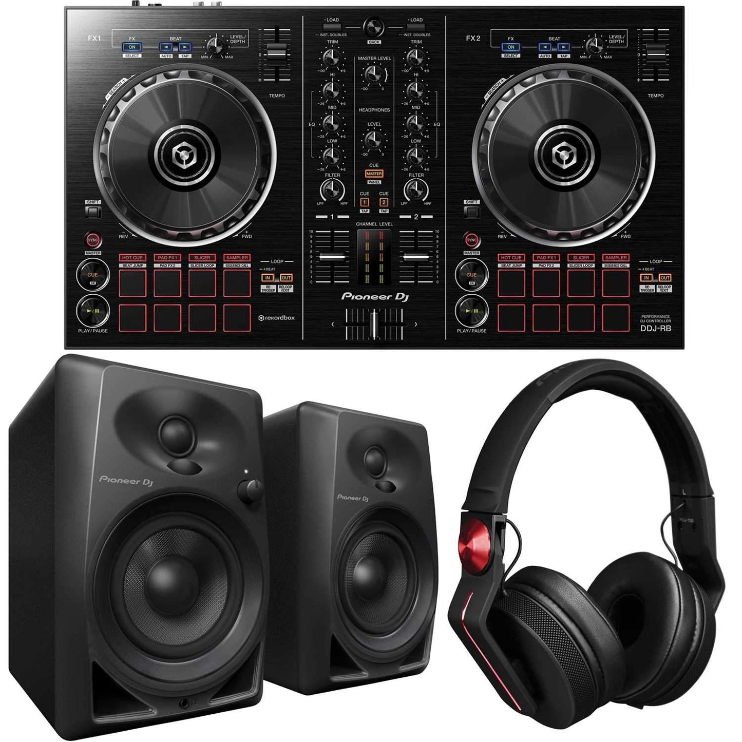 Pioneer DJ Starter Kit with DDJ-RB & DM40 Monitors - PSSL ProSound and Stage Lighting