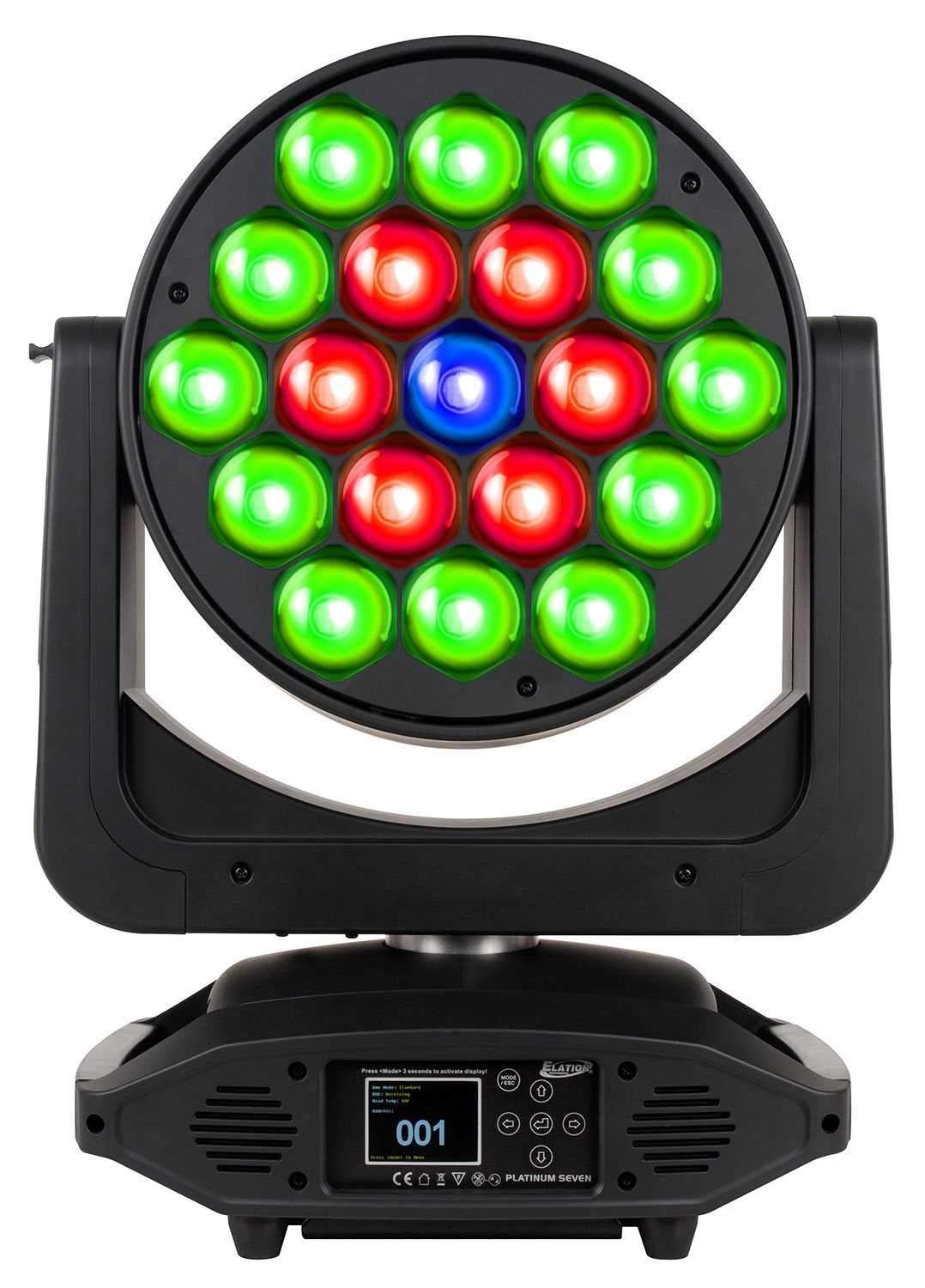 Elation Platinum Seven 19x25-Watt LED Wash Moving Head Light - PSSL ProSound and Stage Lighting