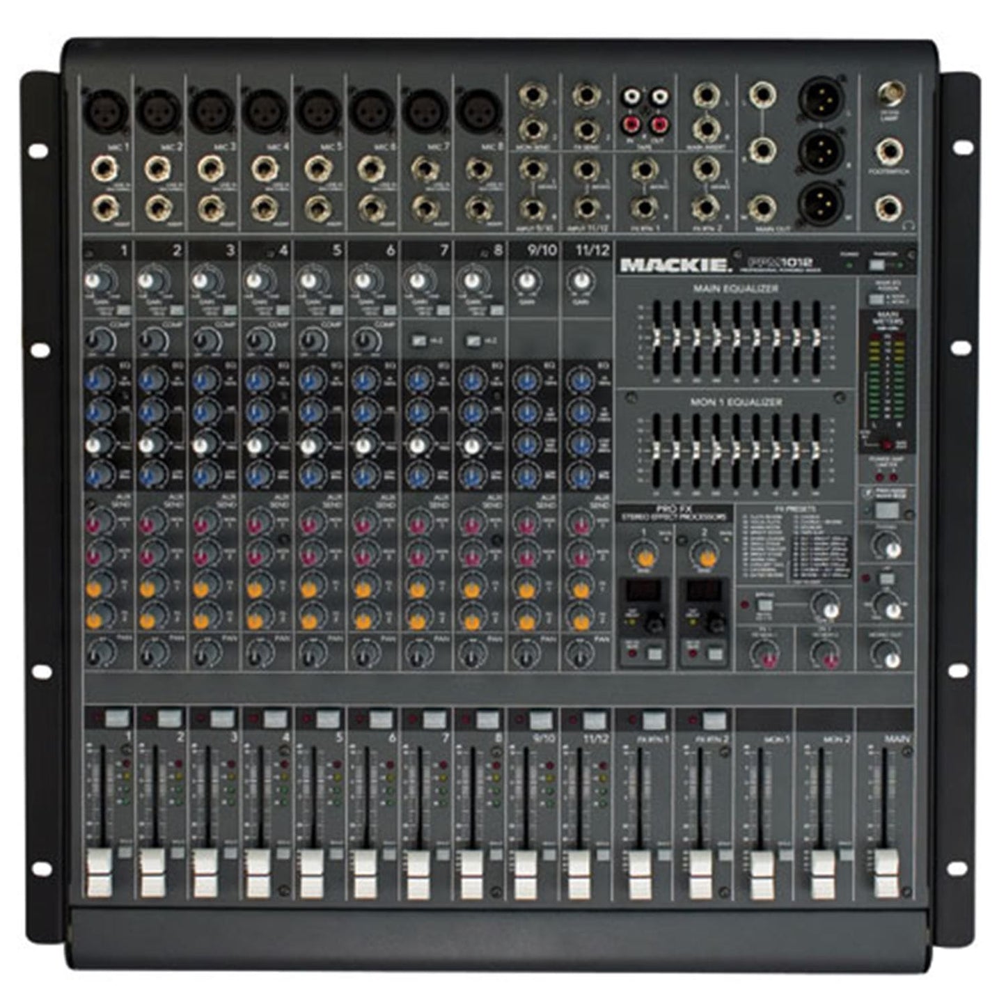 Mackie PPM1012 12ch 1600W Powered Desktop Mixer - PSSL ProSound and Stage Lighting