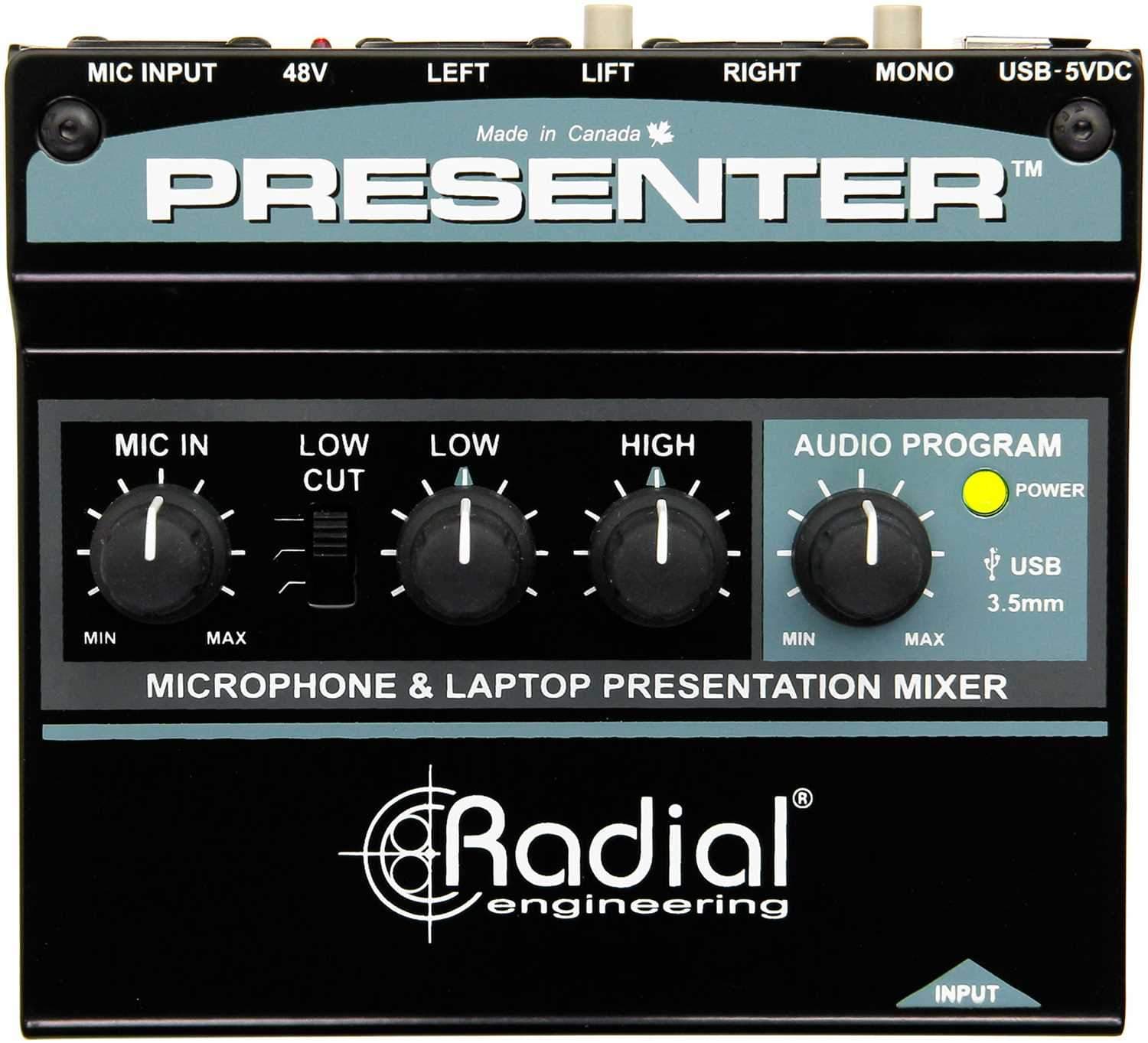 Radial Presenter Presentation Mixer with Mic Preamp - PSSL ProSound and Stage Lighting