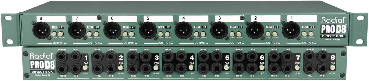 Radial ProD8 8Ch Passive Rack DI for Keyboards - PSSL ProSound and Stage Lighting