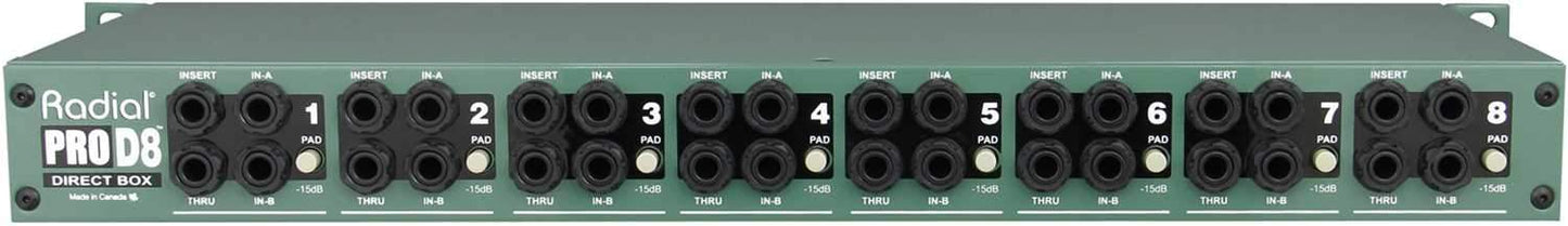 Radial ProD8 8Ch Passive Rack DI for Keyboards - PSSL ProSound and Stage Lighting