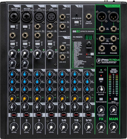 Mackie ProFX10v3 10-Channel Effects Mixer with USB - PSSL ProSound and Stage Lighting