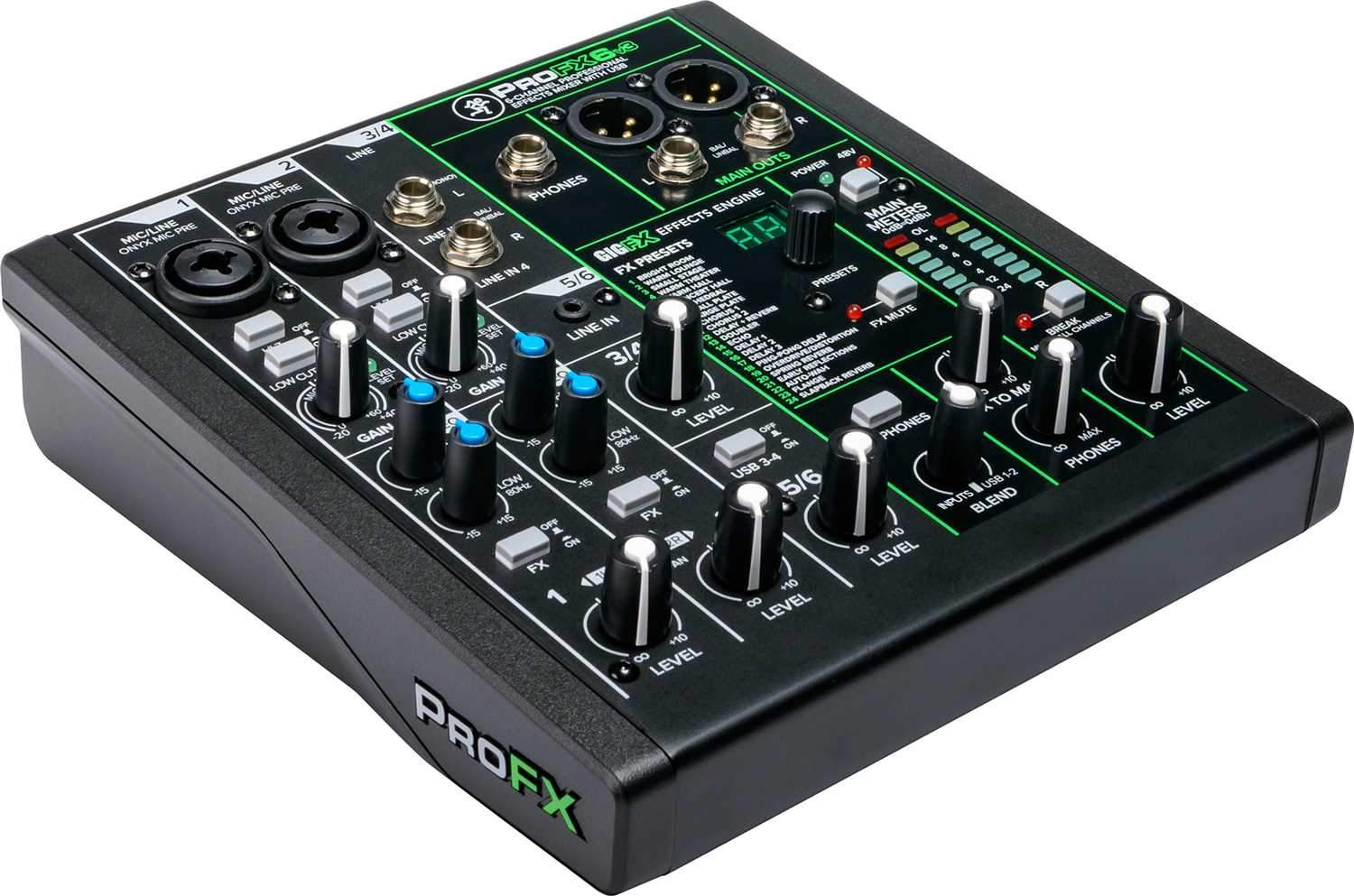 Mackie ProFX6v3 6-Channel Effects Mixer with USB - PSSL ProSound and Stage Lighting