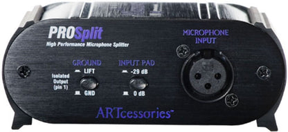 ART PROSPLIT High Performance 2-Way Mic Splitter - PSSL ProSound and Stage Lighting