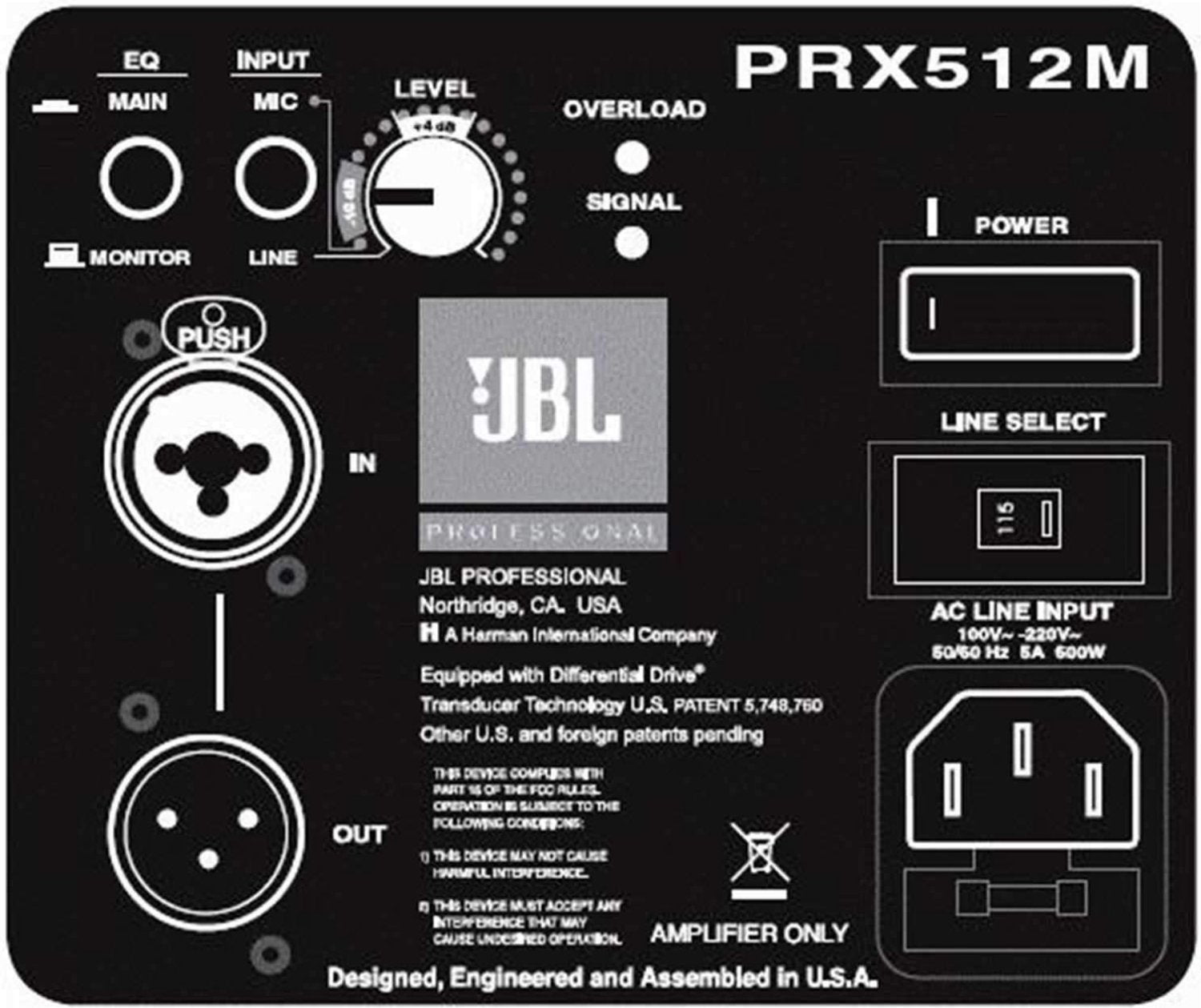 JBL PRX512M 12In 2-Way Powered Speaker - PSSL ProSound and Stage Lighting