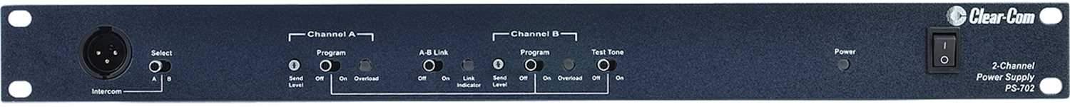 Clear-Com PS-702 2-Channel Rack Mount Power Supply - PSSL ProSound and Stage Lighting