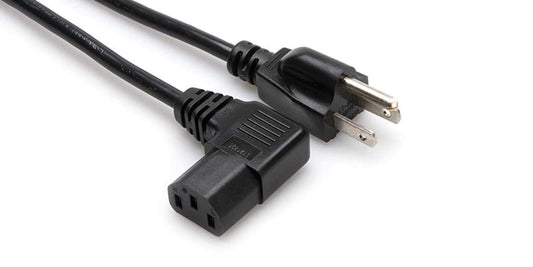 Hosa PWC-141.5R Power Cord Right-angle IEC 1.5ft - PSSL ProSound and Stage Lighting