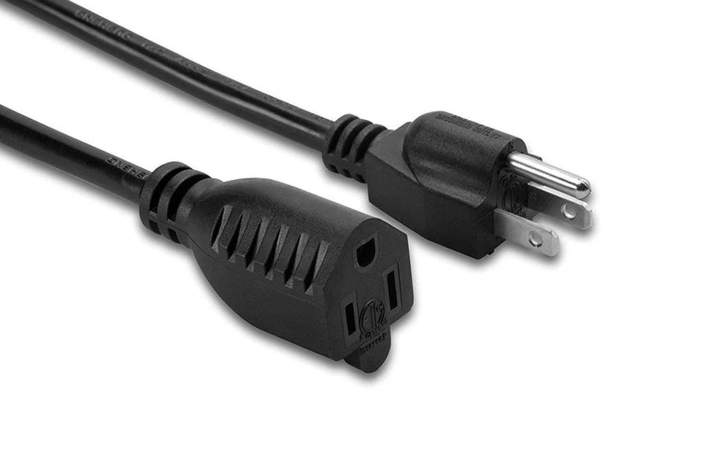 Hosa PWX-103 Power Extension Cord 3 ft 18AWG - PSSL ProSound and Stage Lighting