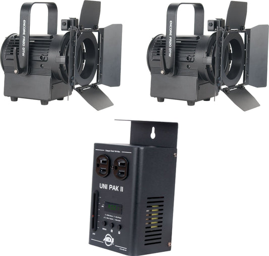 ADJ American DJ Presenter Starter Pak w/ 2x Encore FR20 DTW + 1x Uni Pak II Dimmer - PSSL ProSound and Stage Lighting