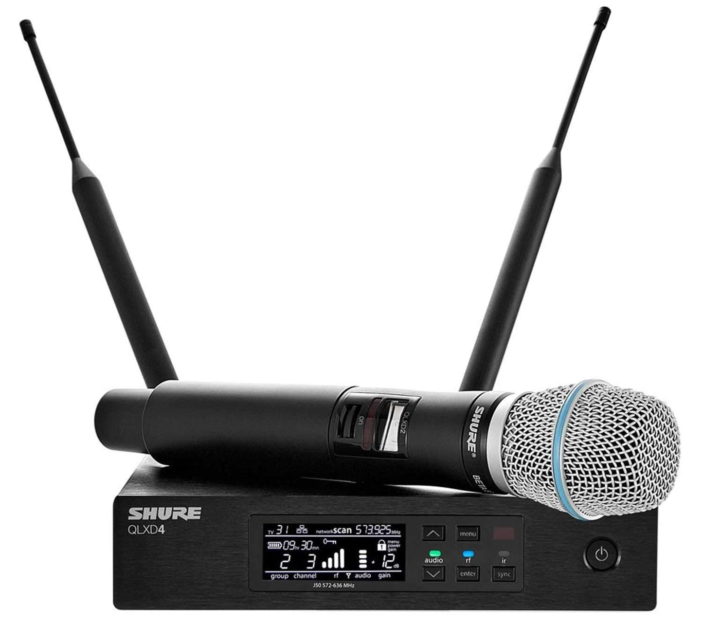 Shure QLXD24B87A Wireless Vocal Mic with Beta87a H50 - PSSL ProSound and Stage Lighting