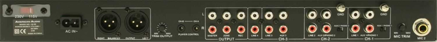 American Audio QSD 19 In DJ Mixer With SD Player - PSSL ProSound and Stage Lighting