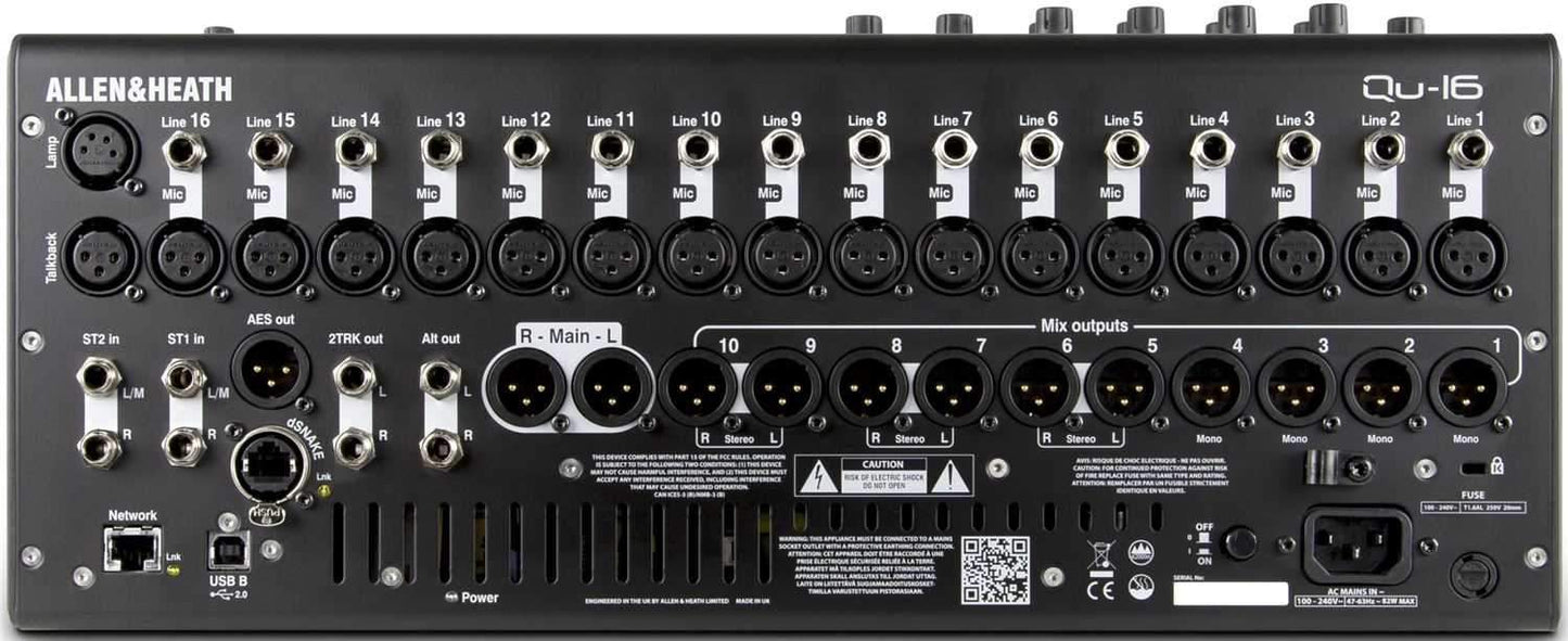 Allen & Heath QU-16 Digital Live Sound PA Mixer - PSSL ProSound and Stage Lighting