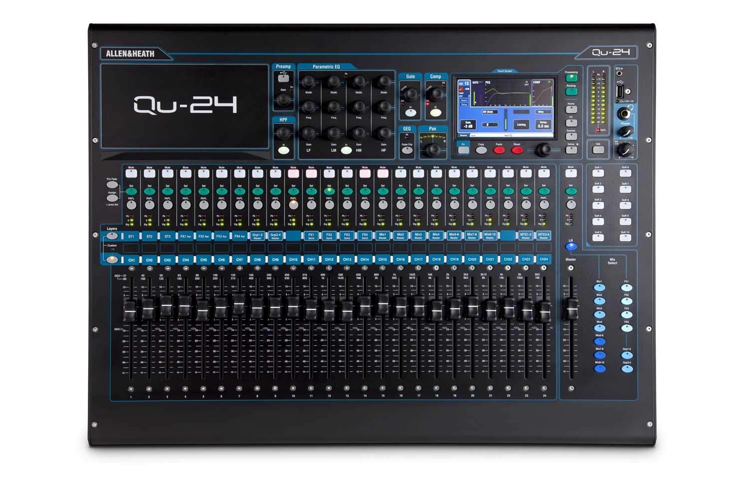 Allen & Heath QU 24 Digital Live Sound PA Mixer - PSSL ProSound and Stage Lighting