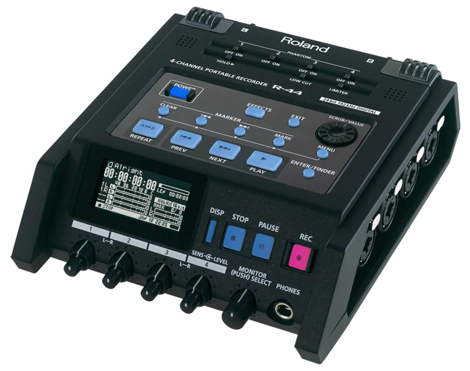 Roland R44E Compact 4 Channel Portable Recorder