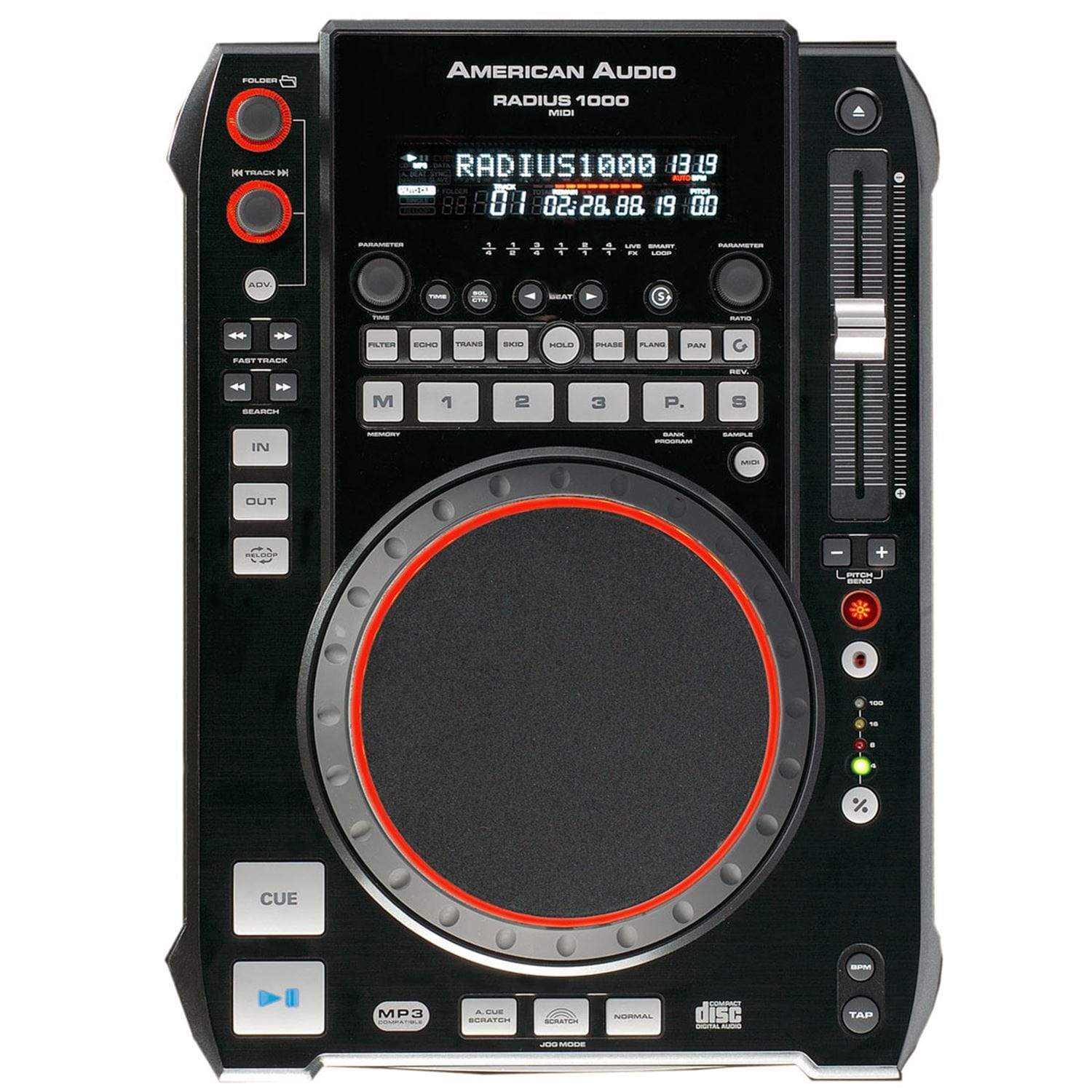 American Audio Radius 1000 CD/MP3/MIDI Media Player - PSSL ProSound and Stage Lighting