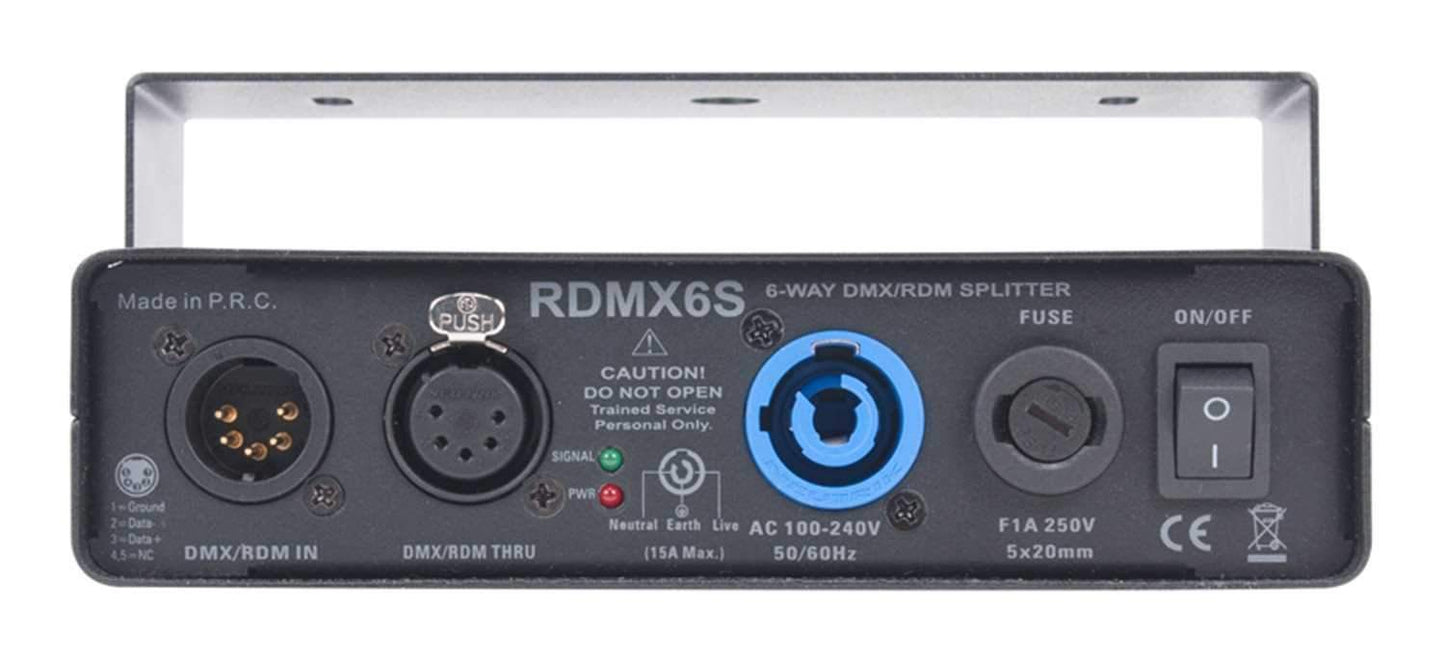 Elation RDMX6S 6-Way RDM/DMX DATA Splitter - PSSL ProSound and Stage Lighting