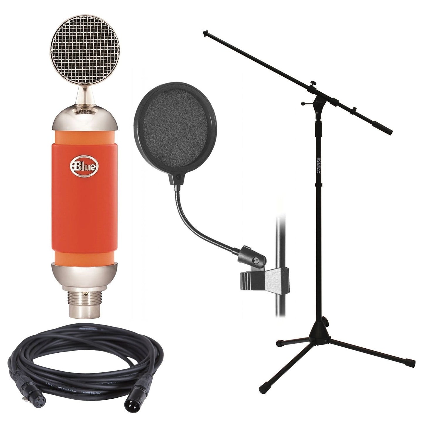 Blue Spark Condenser Microphone Bundle with Mic Stand & Pop Filter - PSSL ProSound and Stage Lighting