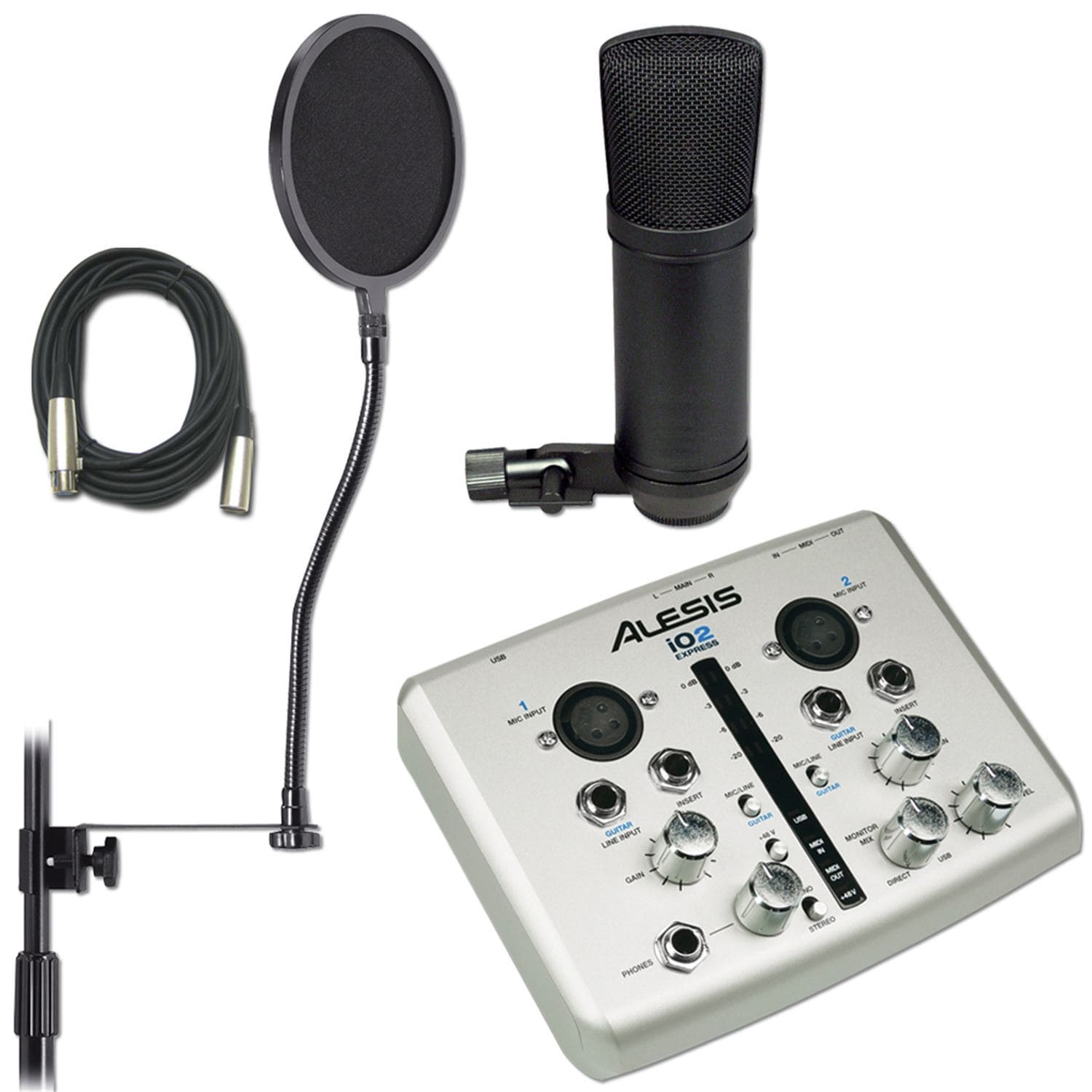 Alesis IO2 Express Home Studio Bundle - PSSL ProSound and Stage Lighting