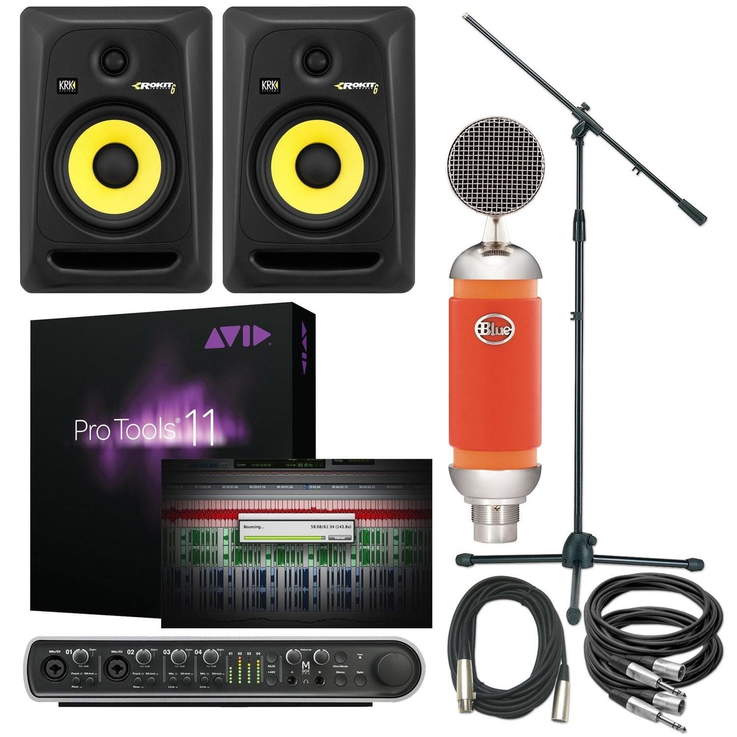 Pro Tools 11 MBox 3 Pro & KRK 6" Recording Bundle - PSSL ProSound and Stage Lighting