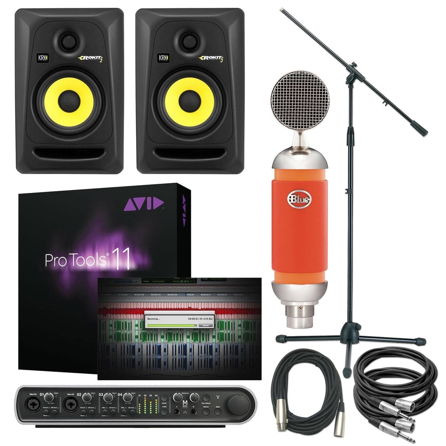 Pro Tools 11 MBox 3 Pro & KRK 5" Recording Bundle - PSSL ProSound and Stage Lighting