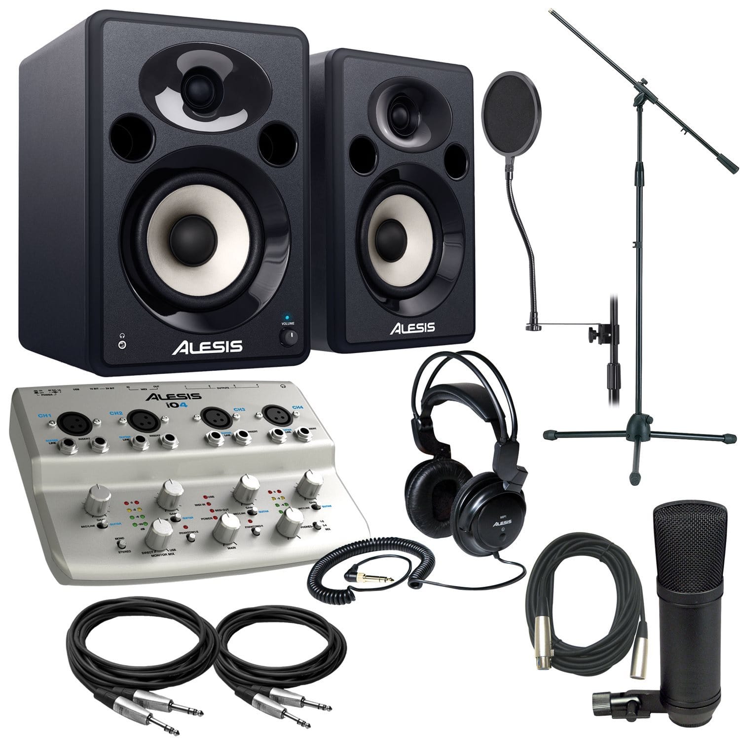 Alesis IO4 Complete Studio Recording Package - PSSL ProSound and Stage Lighting