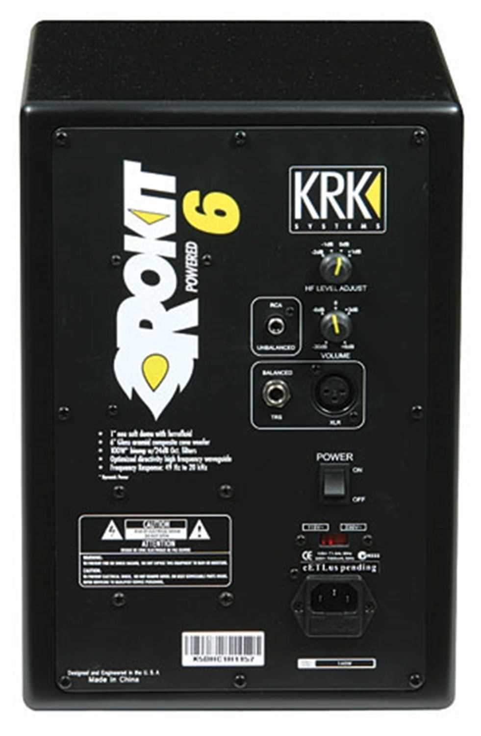 KRK RP6 Powered 6-Inch Studio Monitor (Each) - PSSL ProSound and Stage Lighting